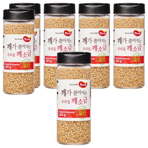 햇님마을 국산 100% 깨가 쏟아지는 우리집 깨소금, 100g, 6개