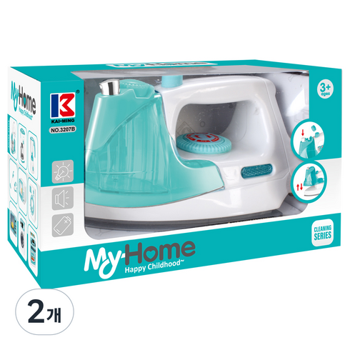 카이밍 하늘썬별 아동용 워터 스프레이 다리미 스카이 주방놀이 medium dynas3207B, 민트 + 흰색, 2개