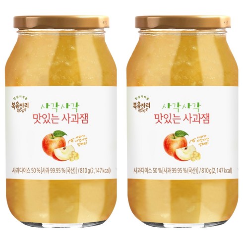 복음자리 사각사각 사과잼, 810g, 2개