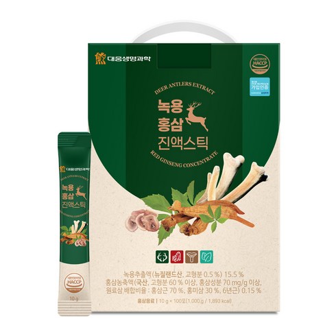 대웅생명과학 녹용홍삼 진액스틱 100p, 1kg, 1개