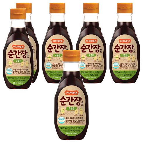 아이배냇 순 간장소스, 국물용, 190ml, 6개