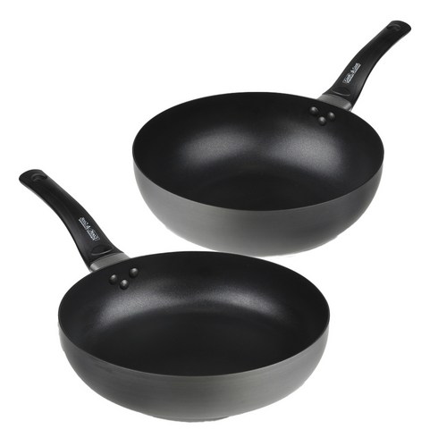 쿡앤쿡 국산 하드앤롱 아노다이징 프라이팬세트 2개, 혼합색상, 프라이팬 26cm + 궁중팬 26cm, 1세트