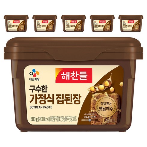 해찬들 구수한 가정식 집된장, 500g, 6개