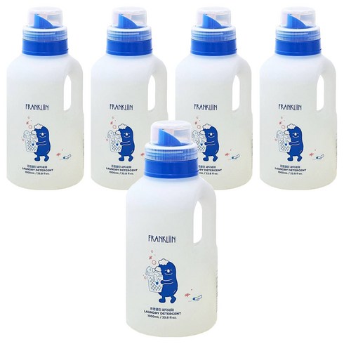 FRANKLIIN 세탁세제 무향, 1L, 5개