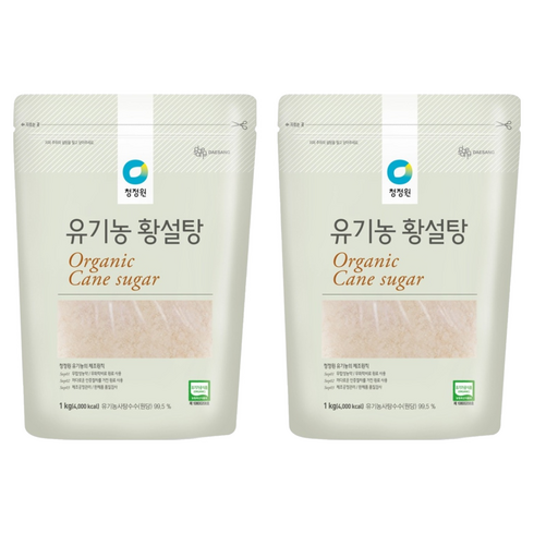 청정원 유기농 황설탕, 1kg, 2개