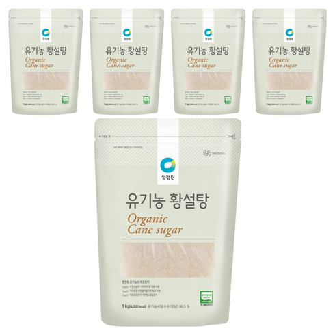 청정원 유기농 황설탕, 1kg, 5개