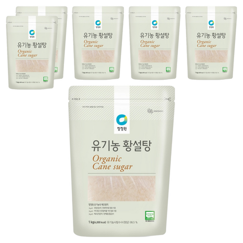 청정원 유기농 황설탕, 1kg, 6개