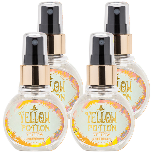 바디홀릭 바디미스트 옐로우포션, 50ml, 4개
