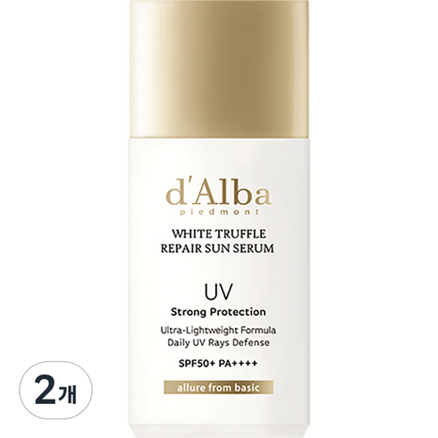 달바 화이트 트러플 리페어 선세럼 SPF50+ PA++++, 35ml, 2개