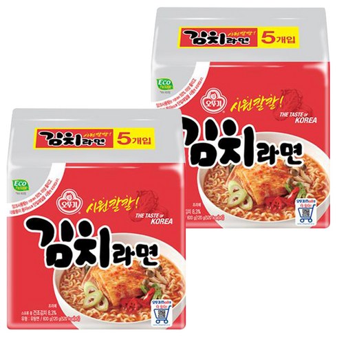 오뚜기 김치라면 120g, 10개
