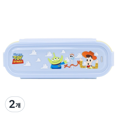 릴팡 토이스토리 아크 컬러 스텐 김밥 도시락, 2개, 혼합색상