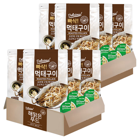 해맑은푸드 빠삭 먹태구이 25g + 청양간장마요 소스 30g 세트, 55g, 8개