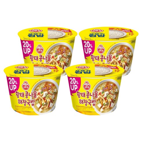 오뚜기 맛있는 컵밥 황태 콩나물해장국밥, 301.5g, 4개