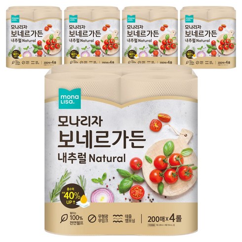 모나리자 보네르가든 내추럴 키친타올, 20개, 200매