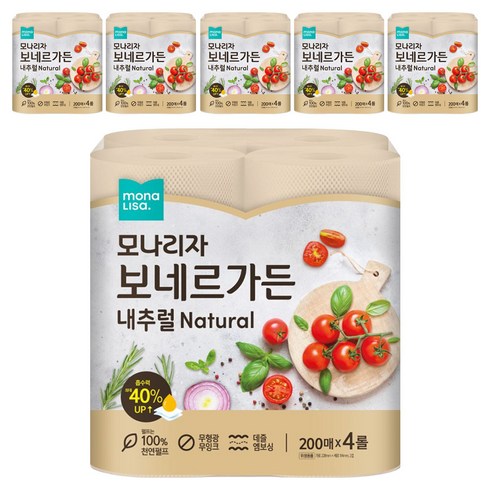 모나리자 보네르가든 내추럴 키친타올, 24개, 200매