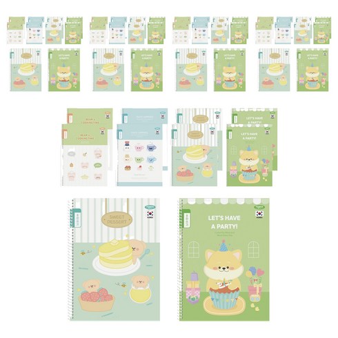 펜피아 1000 초등스프링 8칸쓰기 노트 10p, 랜덤발송, 5개