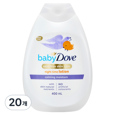 베이비도브 카밍 모이스처 바디로션, 400ml, 20개