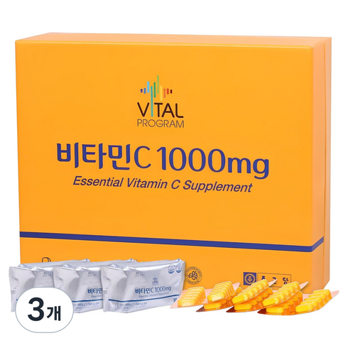 바이탈프로그램 정품 비타민C 1000mg, 600정, 3개