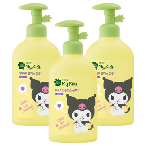 그린핑거 산리오 마이키즈 플러스 샴푸 복숭아향, 320ml, 3개