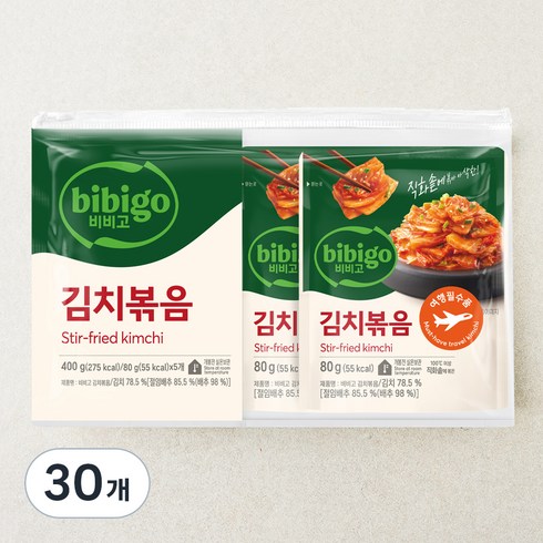 비비고 김치볶음, 80g, 30개