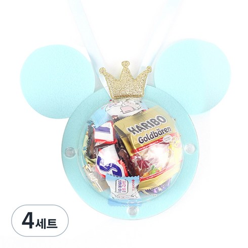 라비나 스낵 목걸이 과자 세트 블루, 과자 5종, 4세트