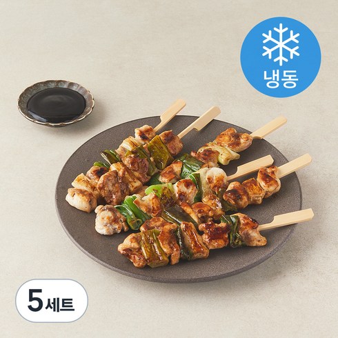 플레잇 국내산 파닭 꼬치 50g x 6입 + 데리 양념소스 60g 세트 (냉동), 300g, 5세트