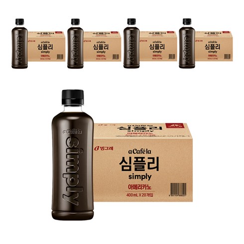 아카페라 심플리 아메리카노 무라벨, 400ml, 100개