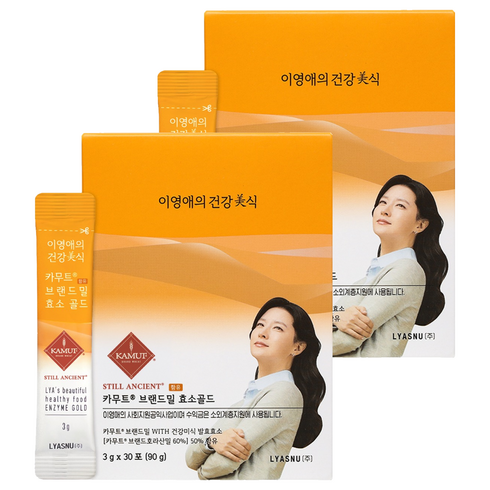 이영애의건강미식 카무트 브랜드밀 효소 골드, 90g, 2개