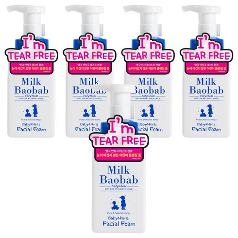 밀크바오밥 베이비앤키즈 페이셜 폼, 300ml, 5개