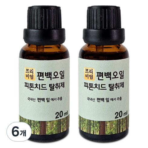 친환경편백아트 프리미엄 편백오일 피톤치드 탈취제, 20ml, 6개