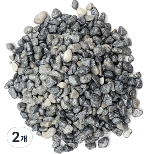 샘아쿠아 리프레쉬 자갈 바닥재 3~5mm 3kg, 실버펄, 2개