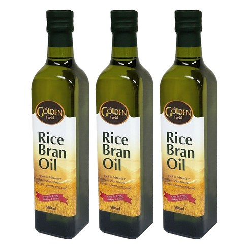 골든필드 100% 현미유, 500ml, 3개