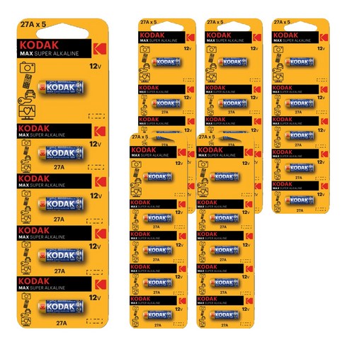 코닥 MAX 27A(MN27) 12V 알카라인 특수건전지, 5개입, 6개