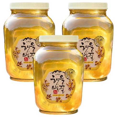 한울벌꿀 국내산 아카시아꿀, 2.4kg, 3개