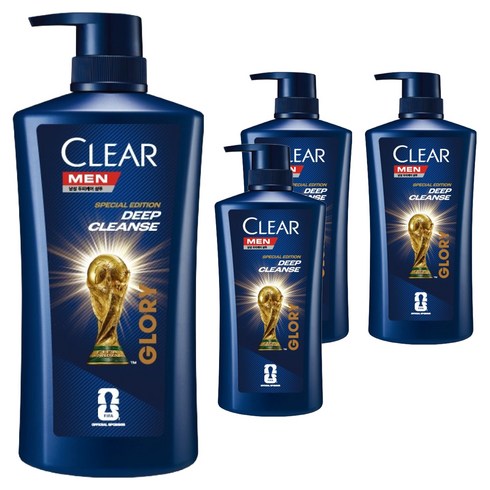 클리어 맨 딥 클린 샴푸 FIFA 월드컵 26 리미티드 패키지 에디션, 650ml, 4개