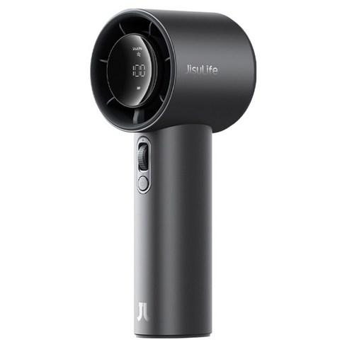 지수라이프 BLDC LED 미니 휴대용 무선 선풍기, Handheld Fan Pro1 S, 다크그레이