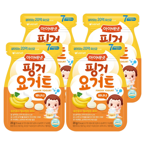 아이배냇 핑거 요거트, 바나나, 20g, 4개