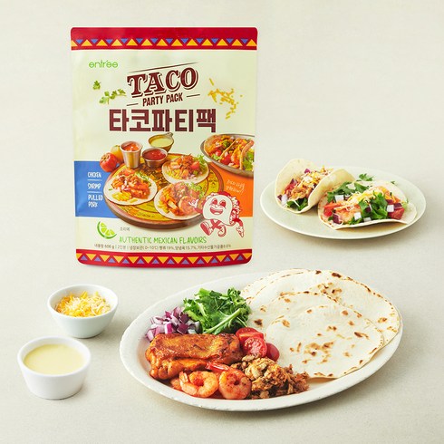 앙트레 멕시칸 타코 파티팩 2인분, 606g, 1개