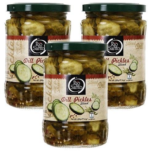 리오산토 딜피클슬라이스, 550g, 3개