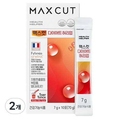 헬스헬퍼 맥스컷 다이어트 허리업 10p, 70g, 2개