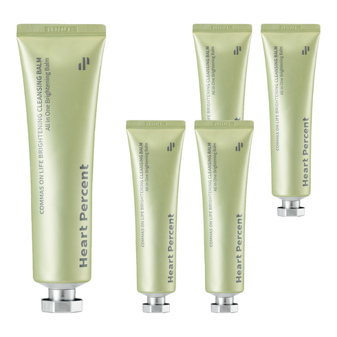 [비건뷰티] 하트퍼센트 콤마스 온 라이프 브라이트닝 클렌징 밤, 80ml, 5개