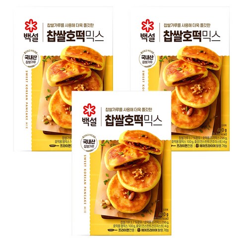 백설 찹쌀 호떡믹스, 400g, 3개