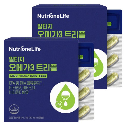 뉴트리원 알티지 오메가3 트리플, 60정, 2개