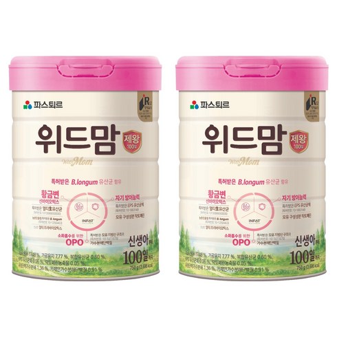 위드맘 제왕 100일 분유, 750g, 2개