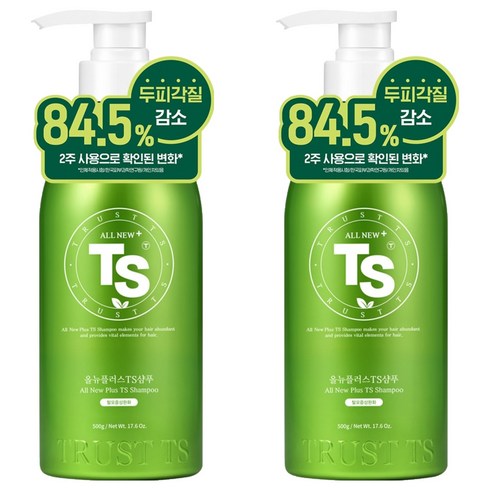 TS 올뉴 플러스 탈모증상완화 샴푸, 500g, 2개