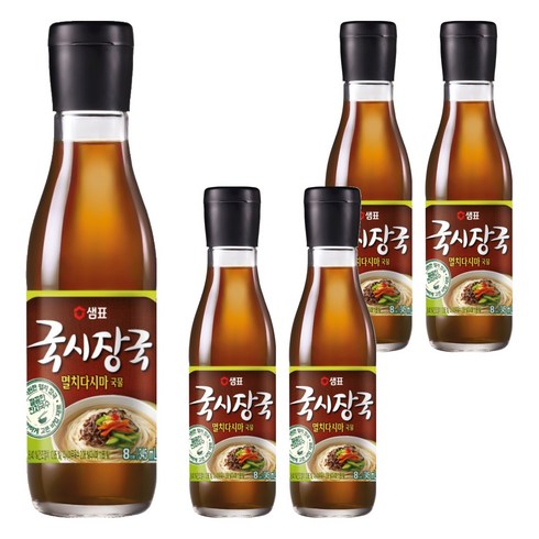 샘표 국시장국 멸치다시마 국물, 345ml, 5개
