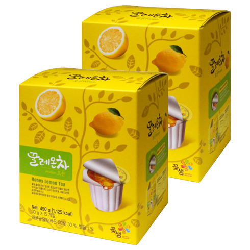 꽃샘 꿀레몬차포션, 30g, 15개입, 2개