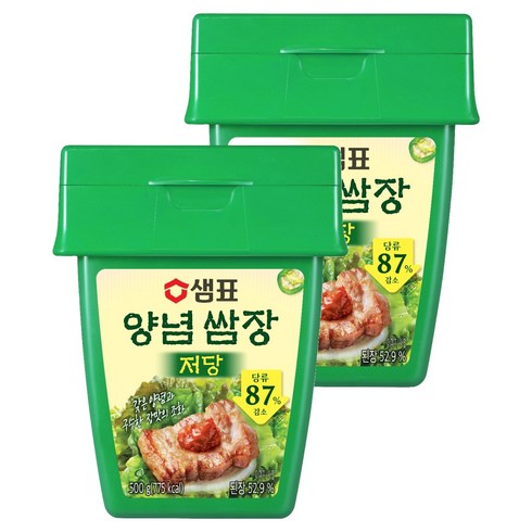 샘표 저당 양념쌈장, 500g, 2개