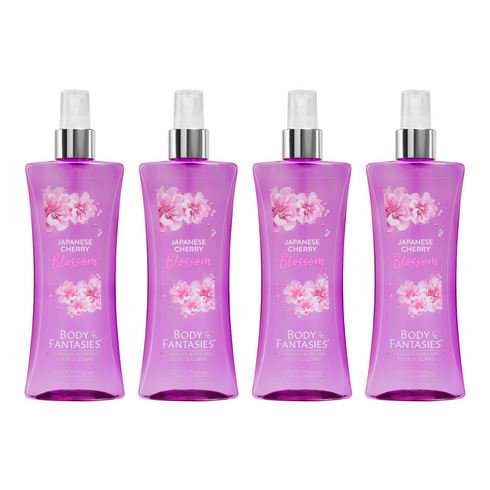 바디판타지 재패니즈 프래그런스 바디 스프레이 체리 블라썸향, 236ml, 4개