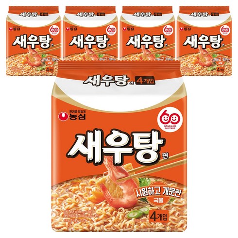새우탕 새우탕면 122g, 20개